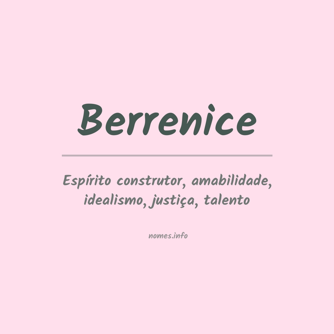 Significado do nome Berrenice