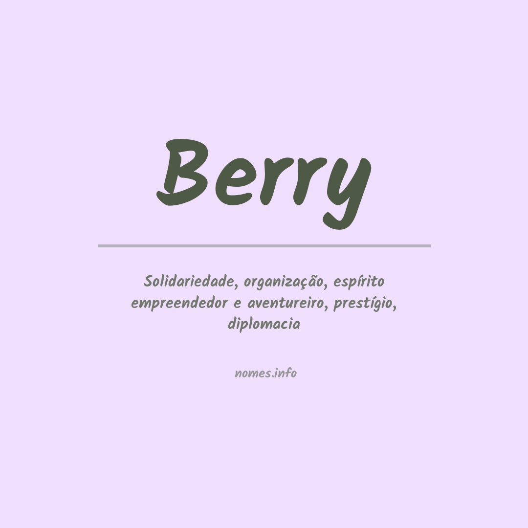 Significado do nome Berry