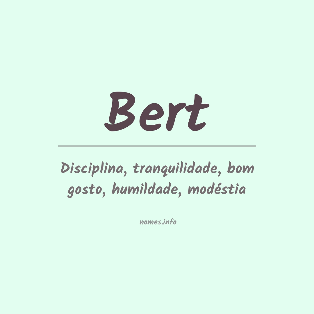 Significado do nome Bert