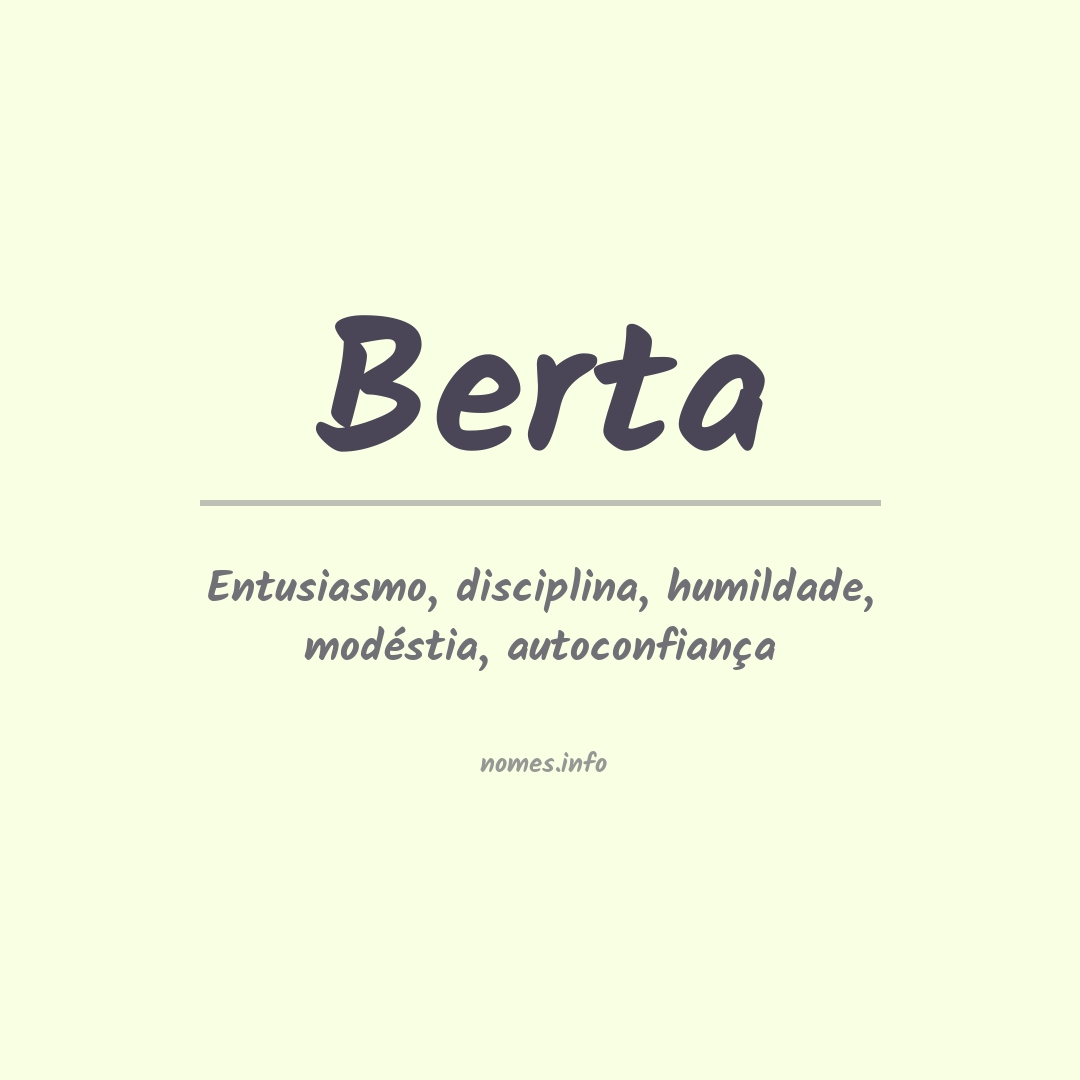 Significado do nome Berta