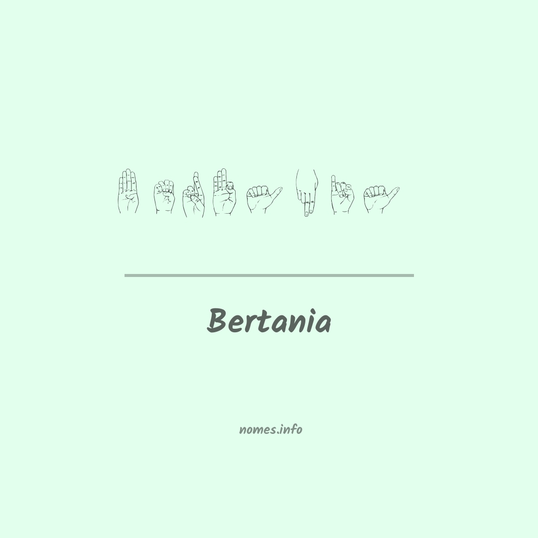Bertania em Libras