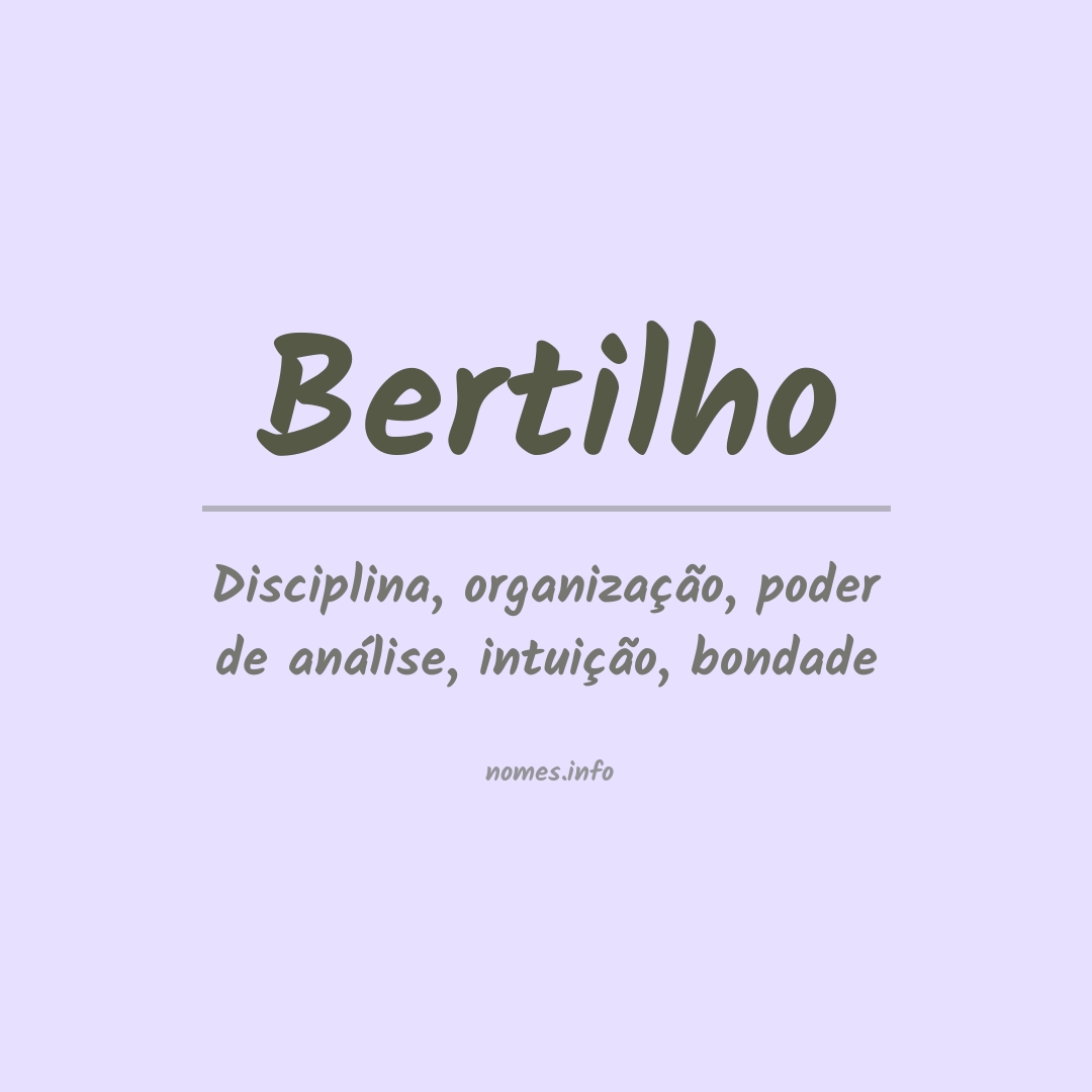 Significado do nome Bertilho