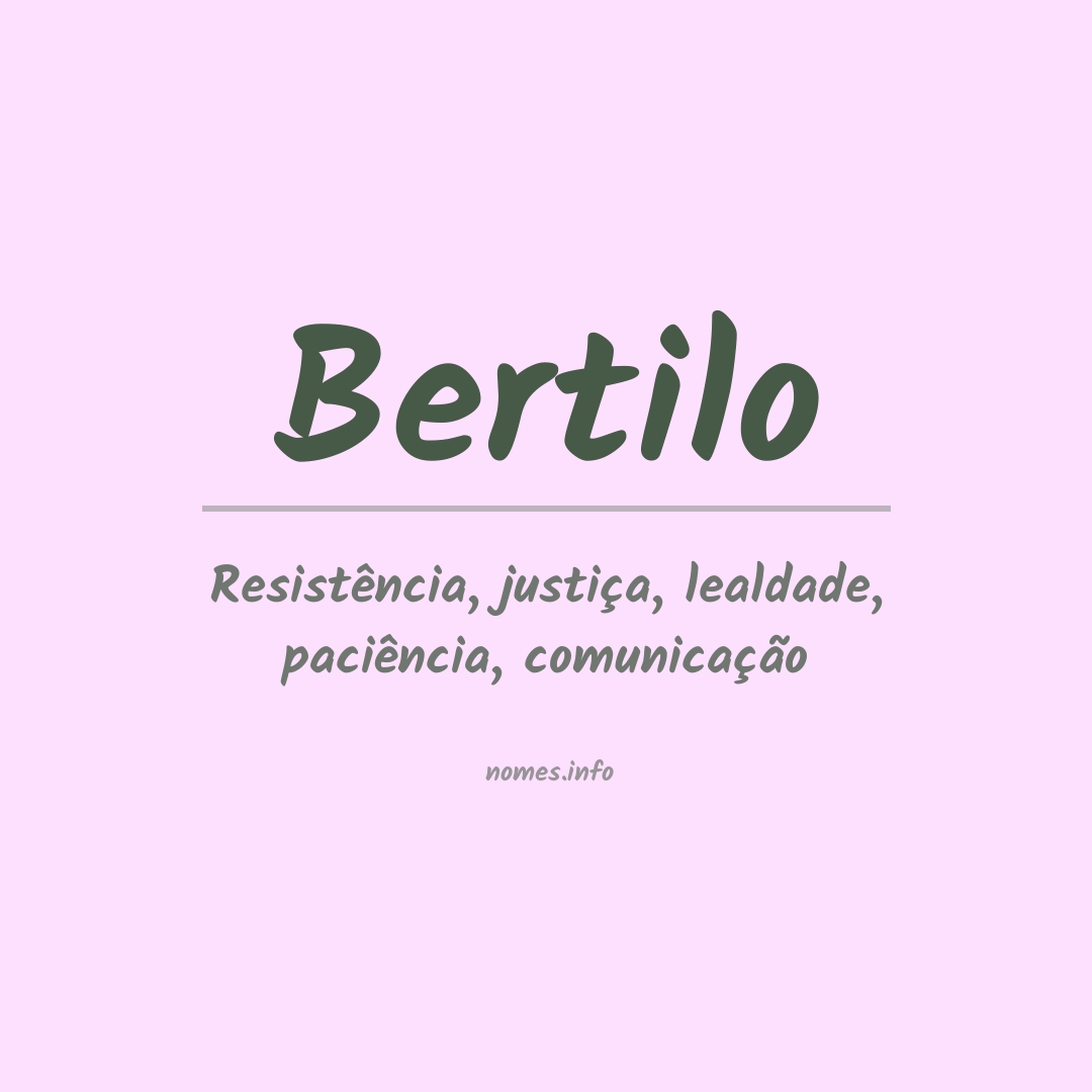 Significado do nome Bertilo