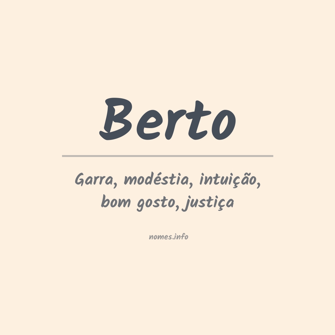 Significado do nome Berto