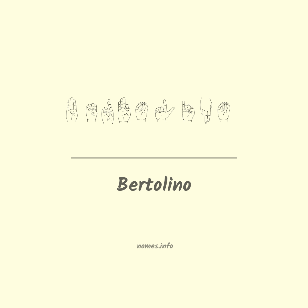 Bertolino em Libras