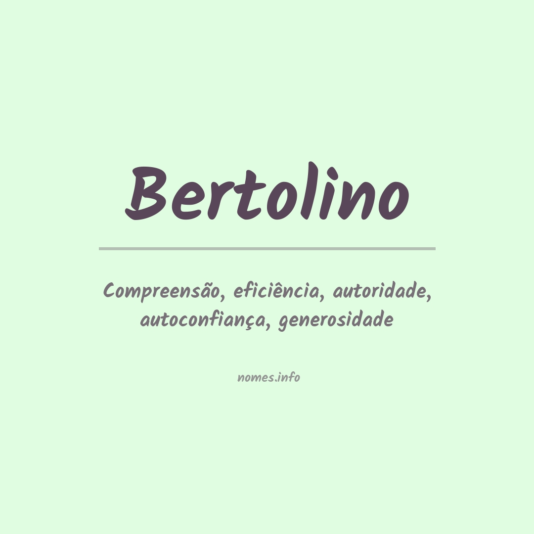 Significado do nome Bertolino