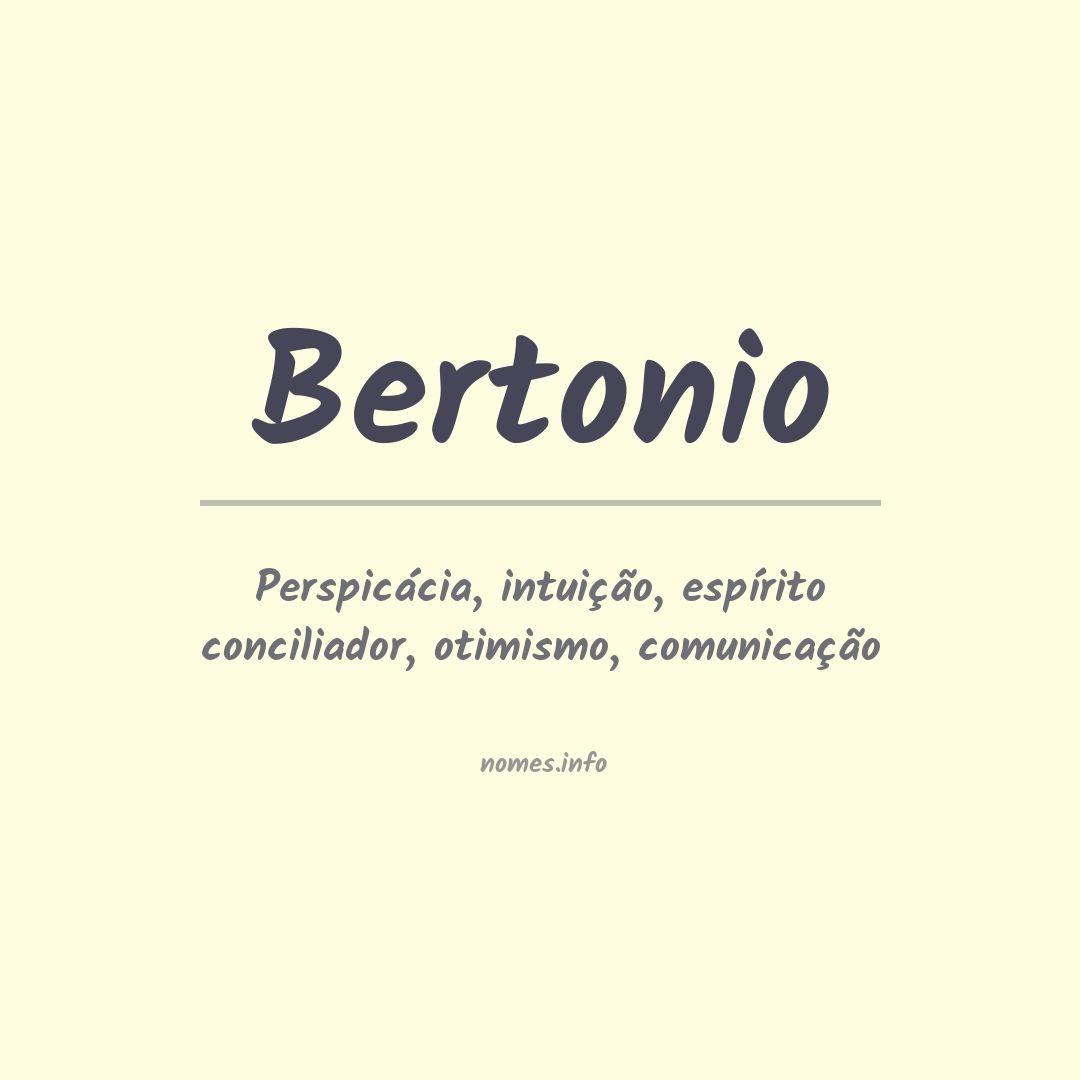 Significado do nome Bertonio