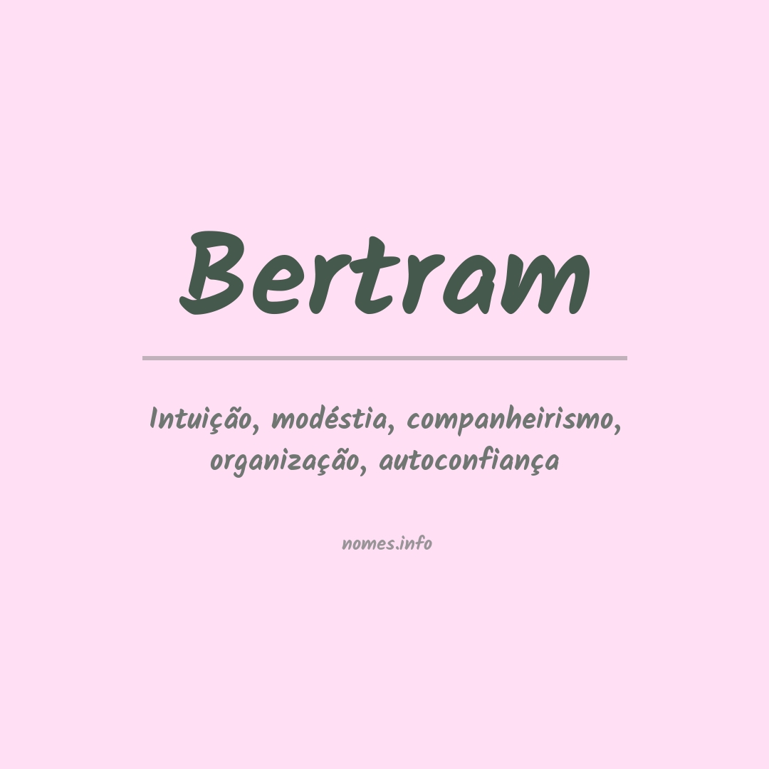 Significado do nome Bertram
