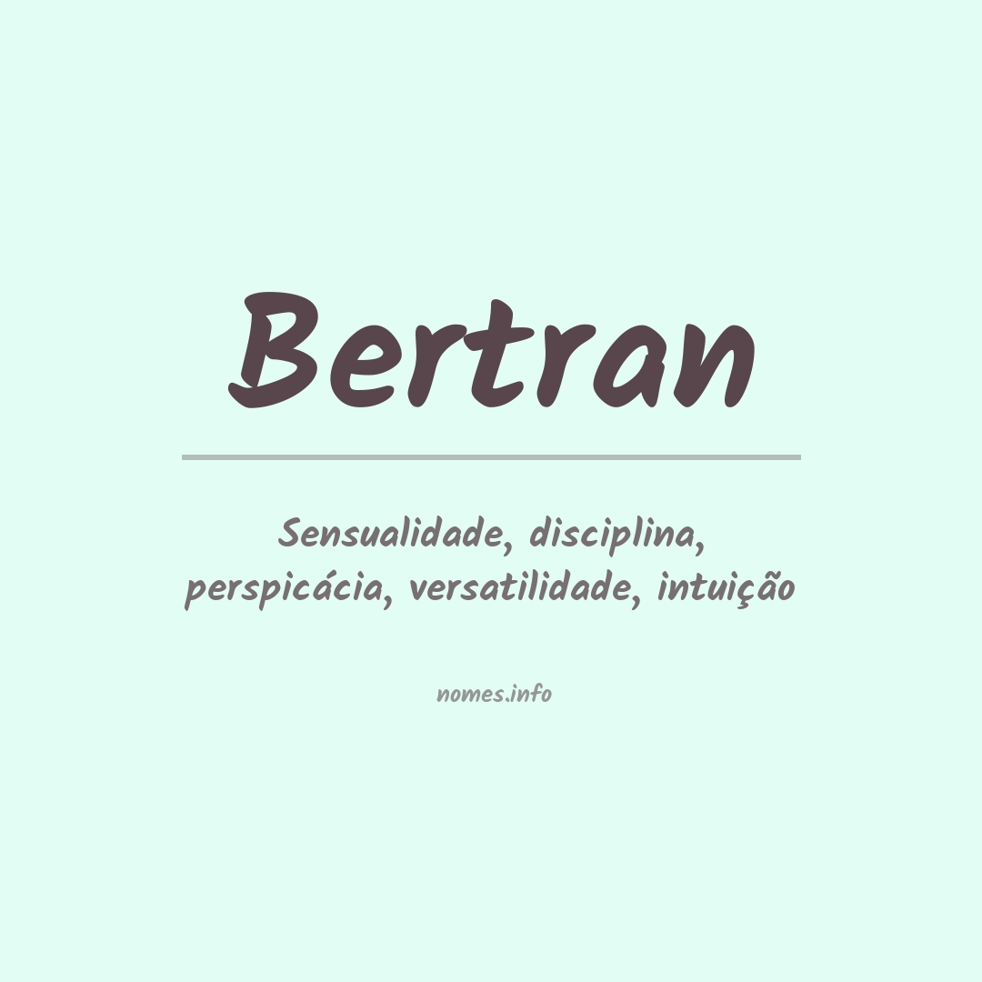 Significado do nome Bertran