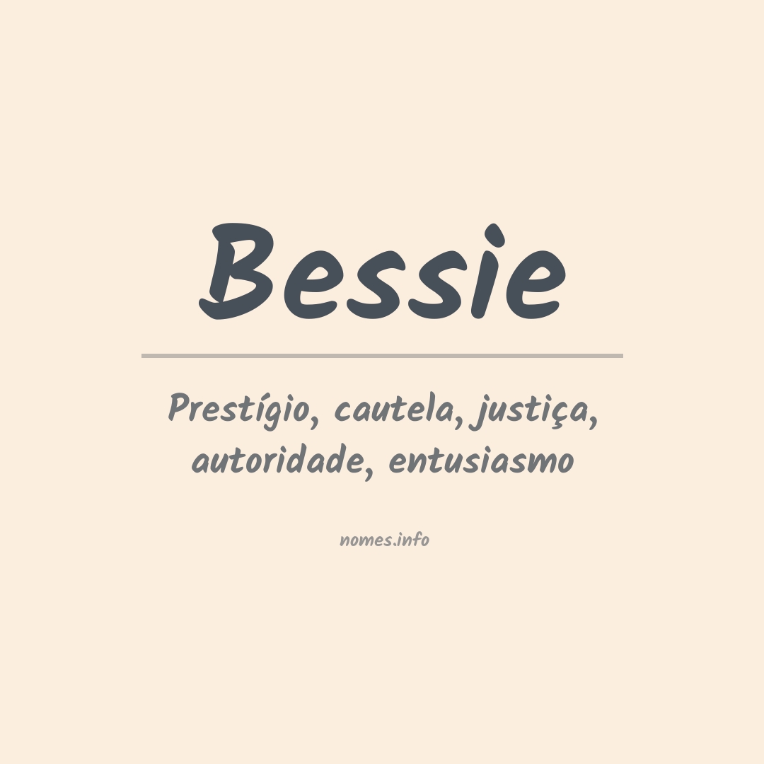 Significado do nome Bessie