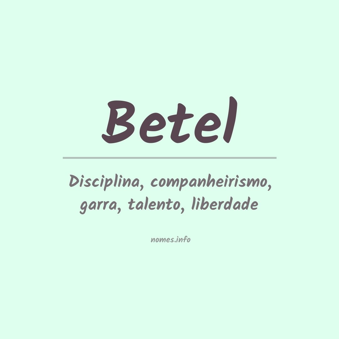 Significado do nome Betel