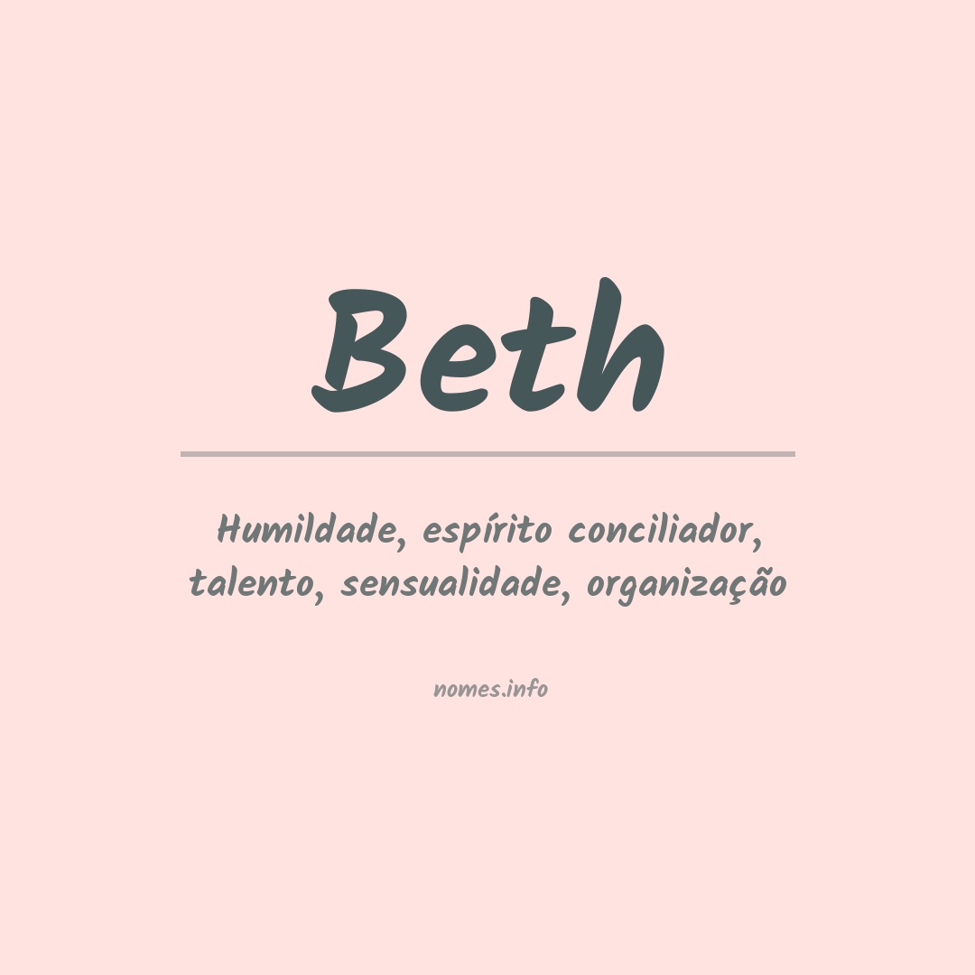 Significado do nome Beth
