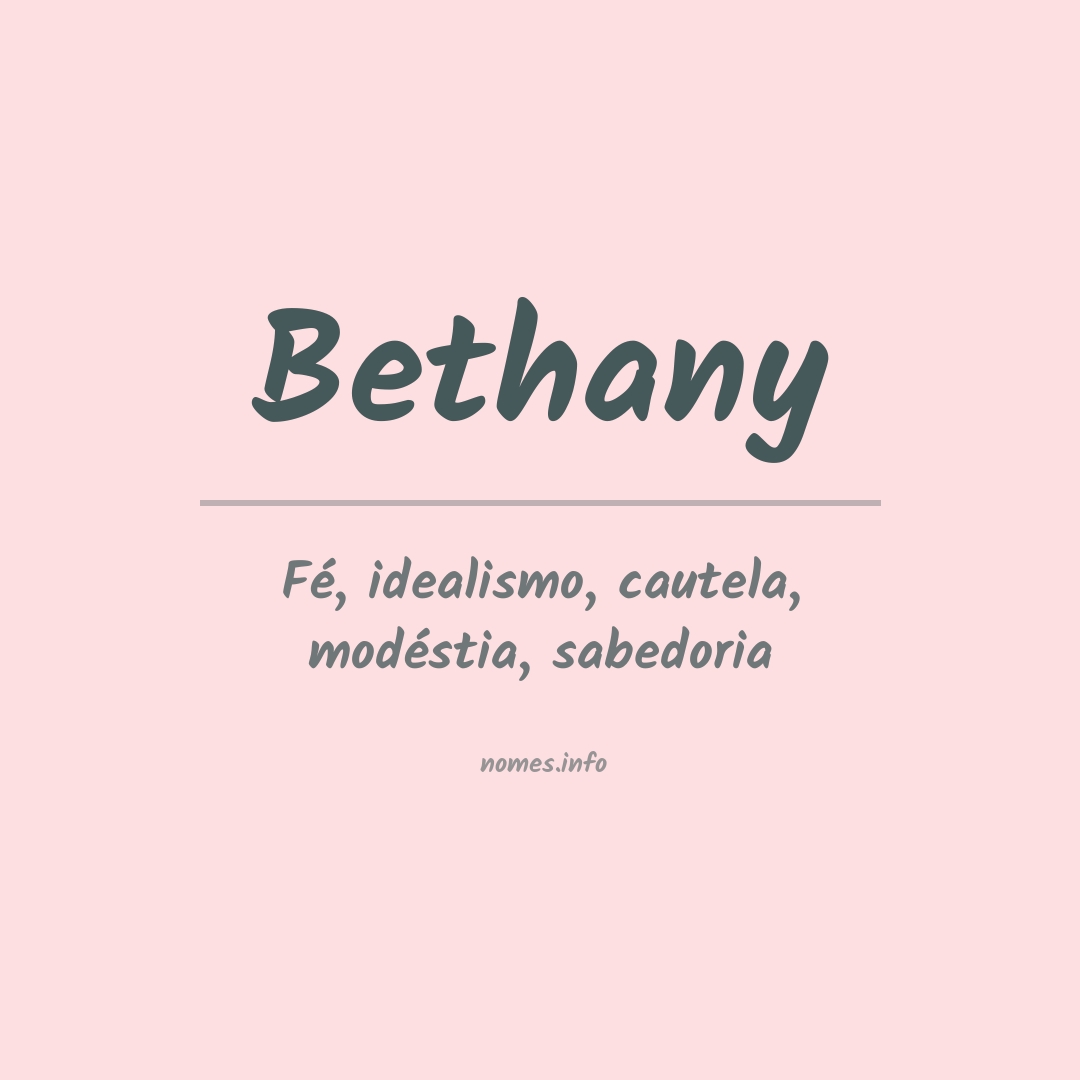 Significado do nome Bethany