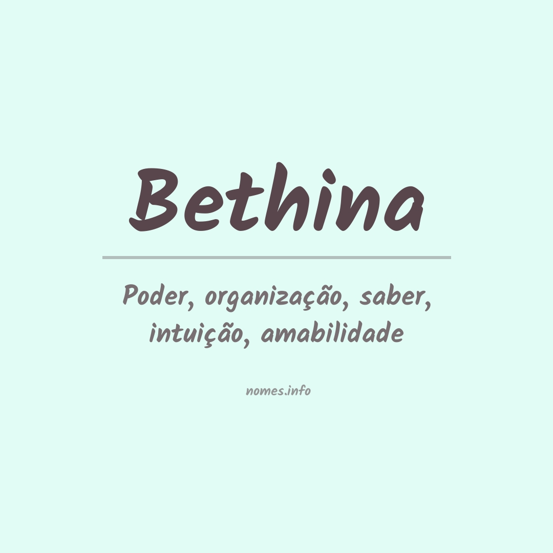 Significado do nome Bethina