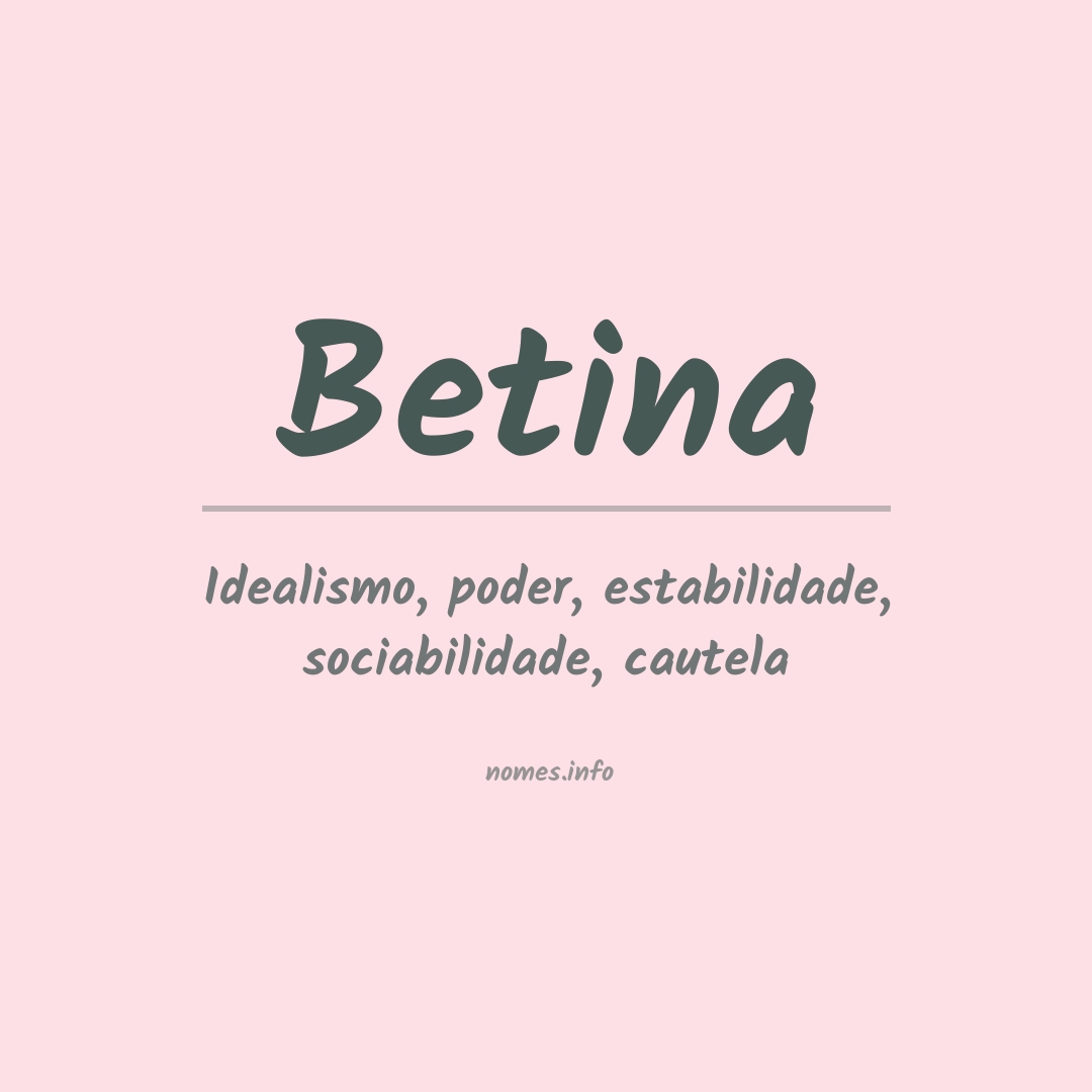 Significado do nome Betina