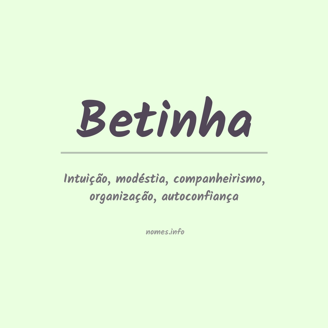 Significado do nome Betinha