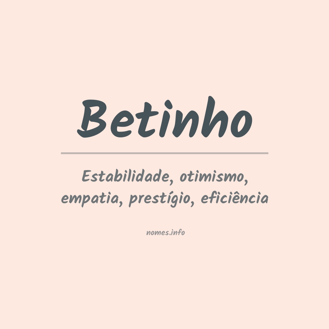 Significado do nome Betinho