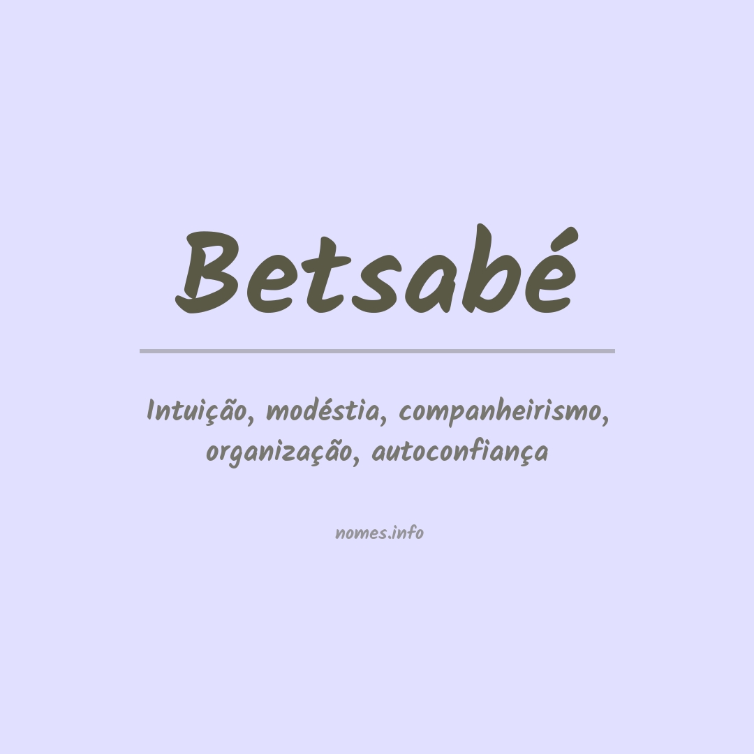 Significado do nome Betsabé