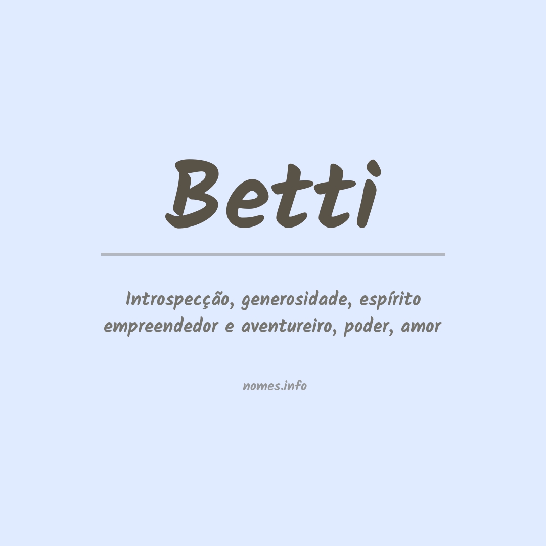 Significado do nome Betti