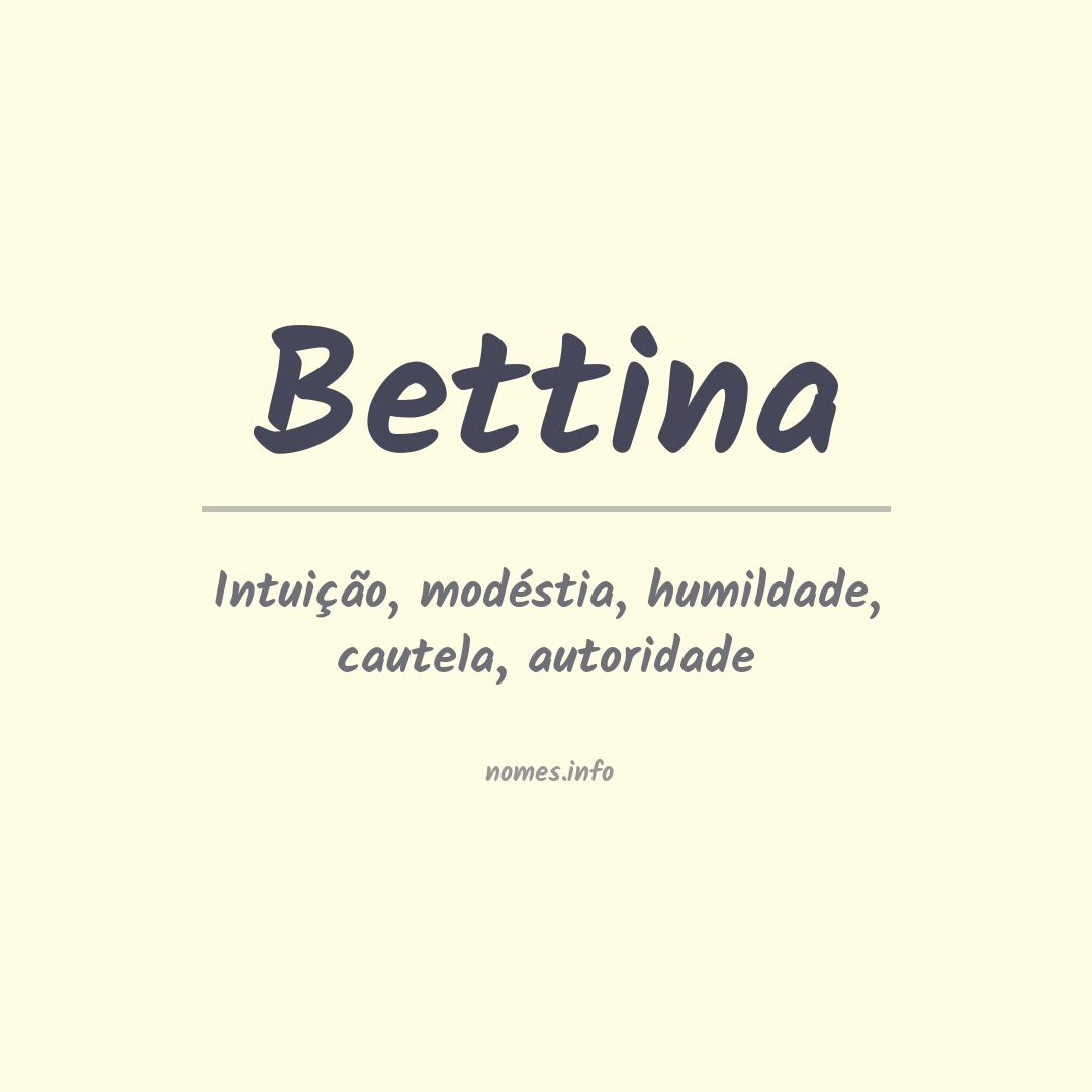 Significado do nome Bettina