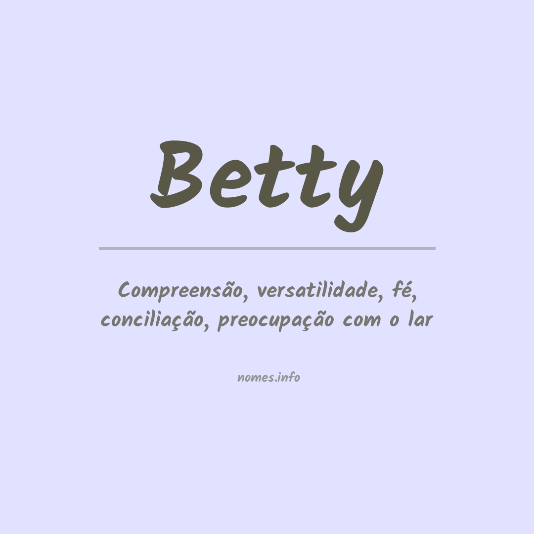 Significado do nome Betty