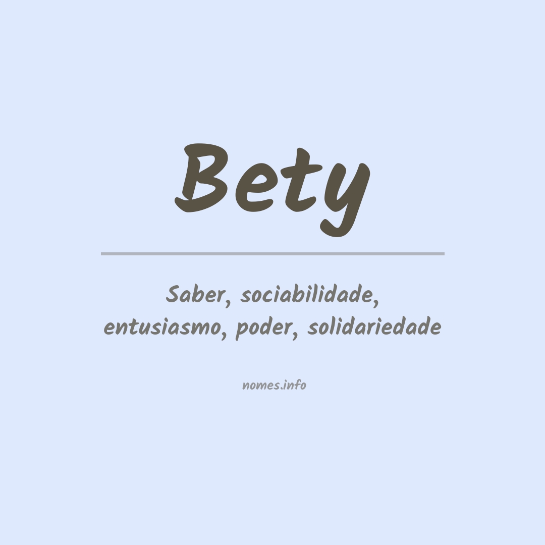 Significado do nome Bety