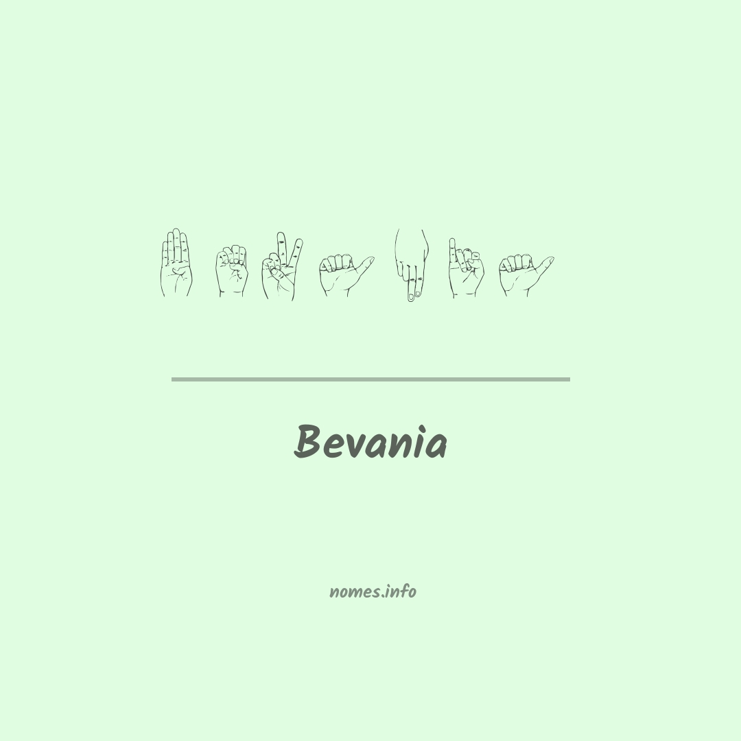 Bevania em Libras Bevania em Libras