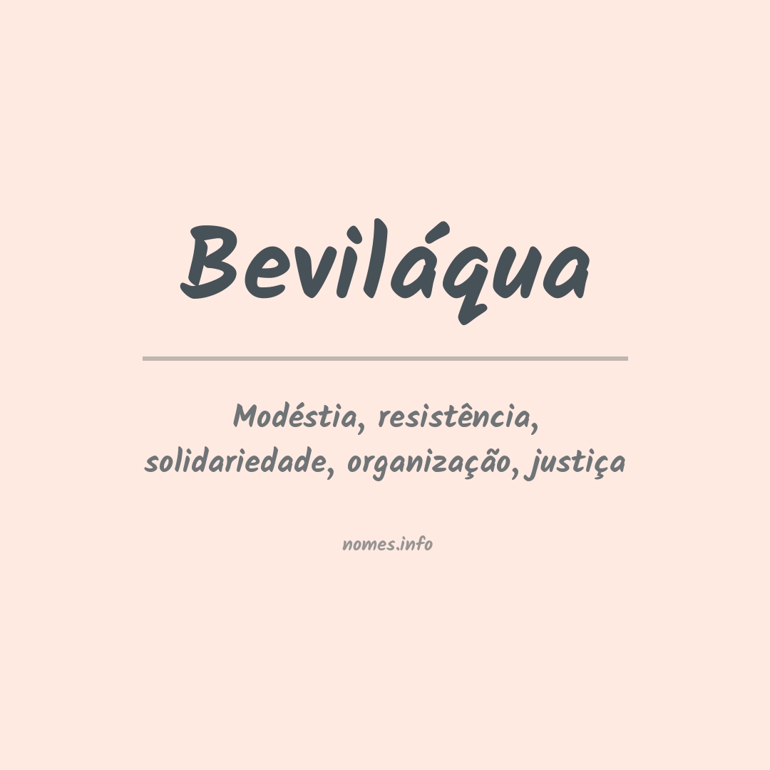 Significado do nome Beviláqua