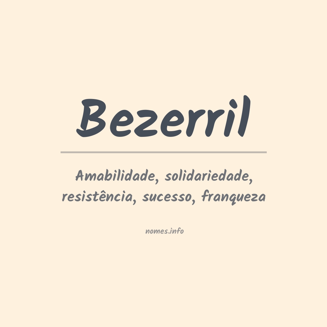 Significado do nome Bezerril