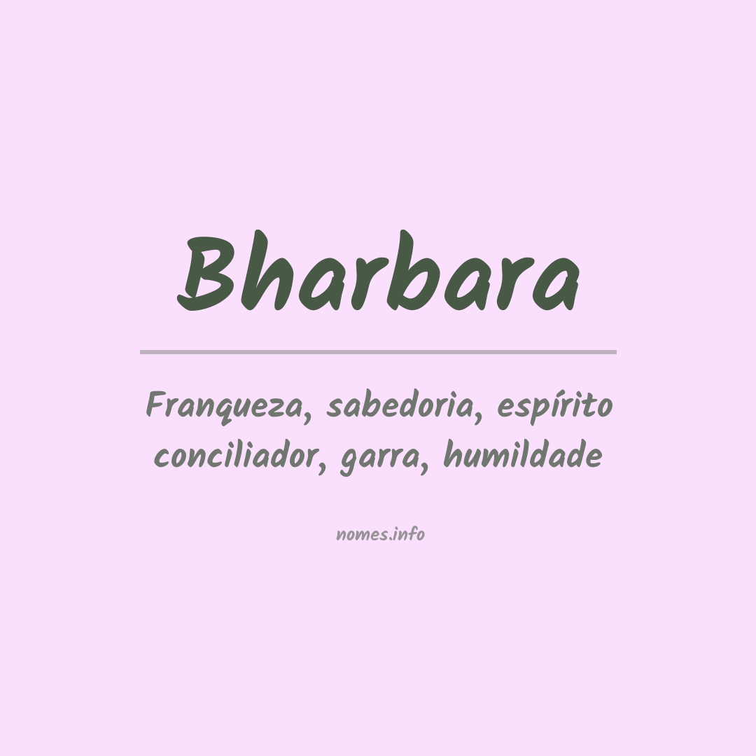 Significado do nome Bharbara