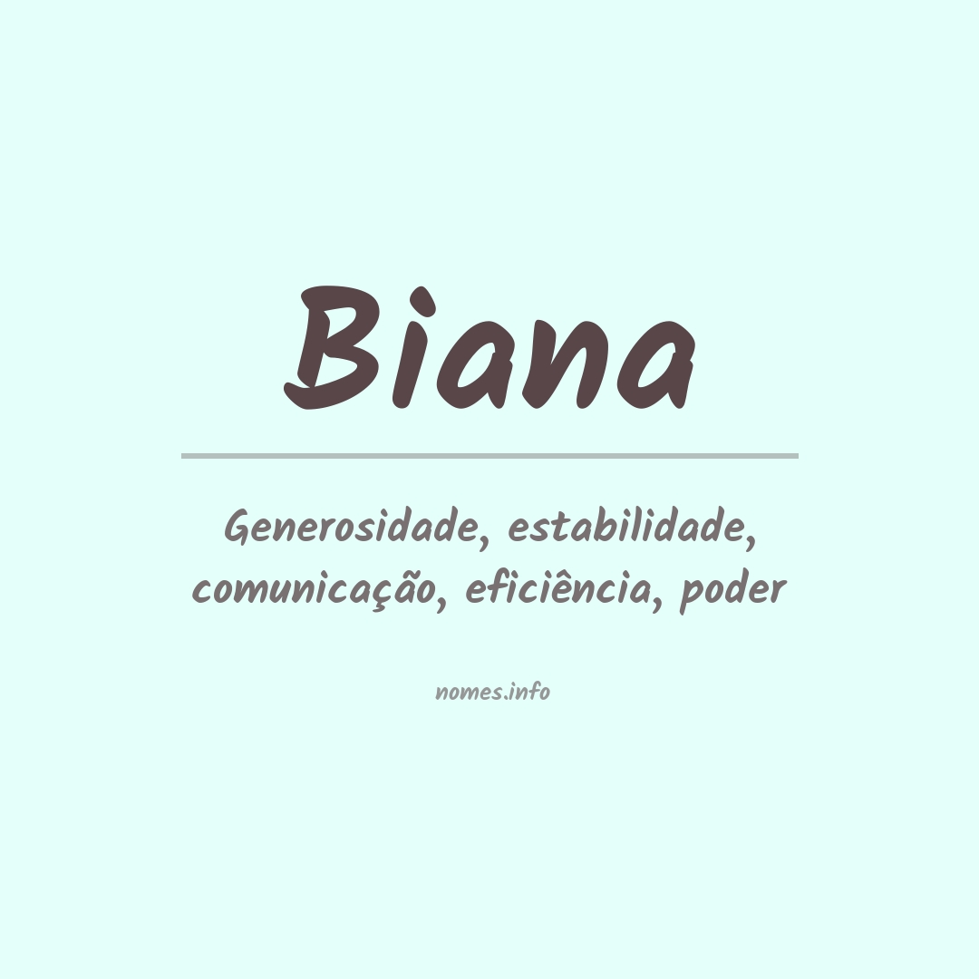 Significado do nome Biana