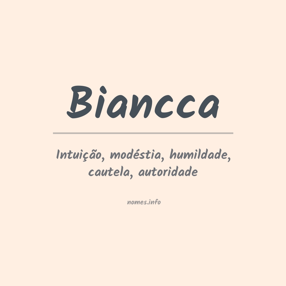 Significado do nome Biancca