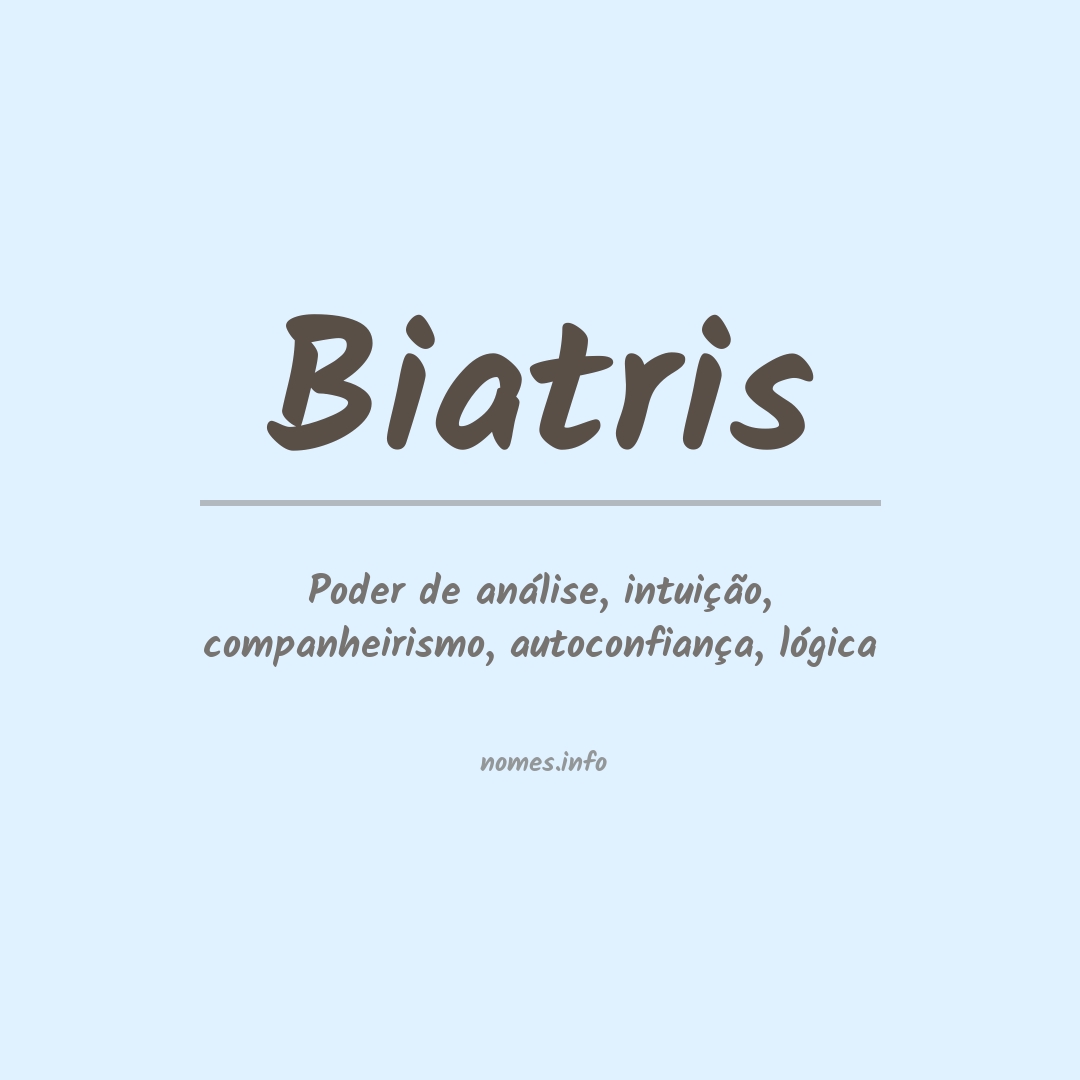 Significado do nome Biatris