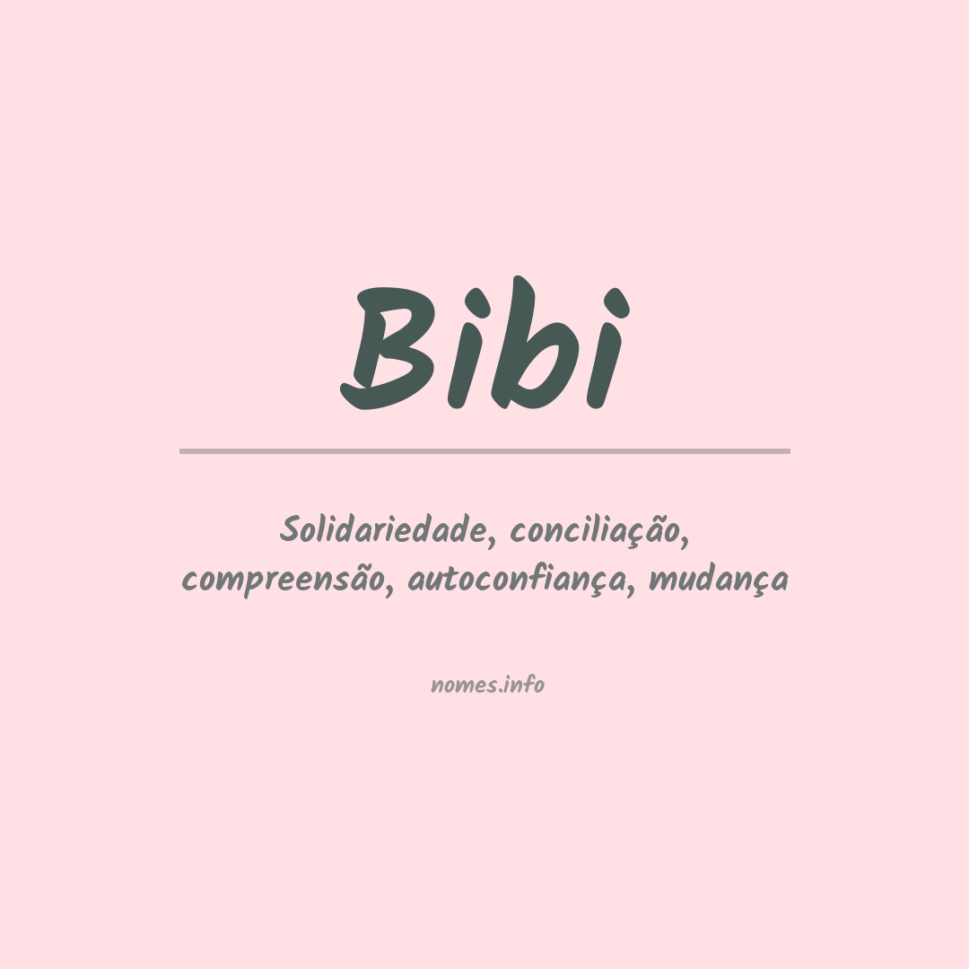 Significado do nome Bibi