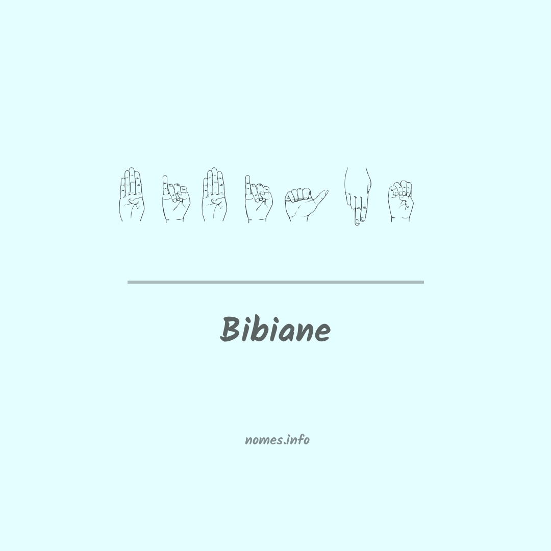 Bibiane em Libras Bibiane em Libras