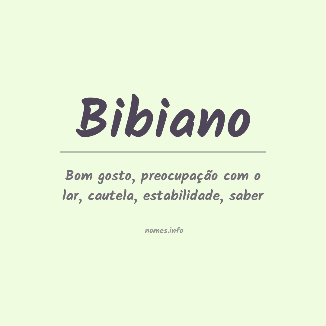 Significado do nome Bibiano