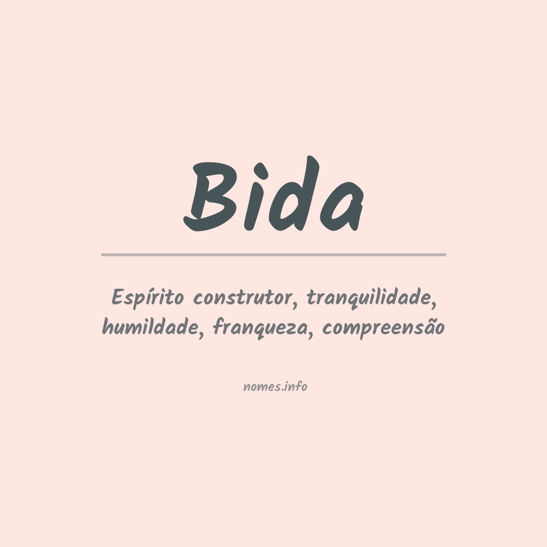 Significado do nome Bida