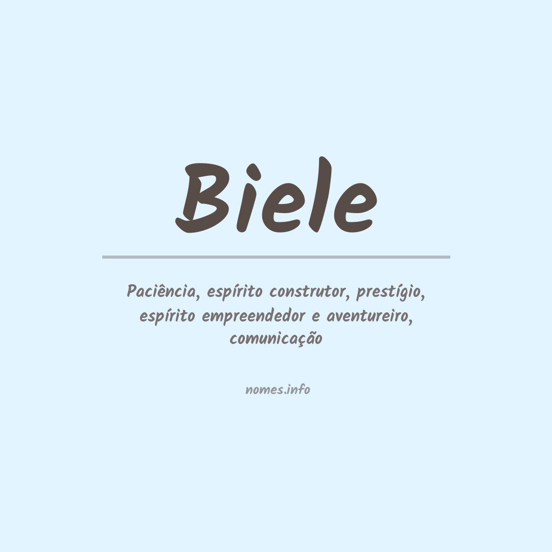 Significado do nome Biele