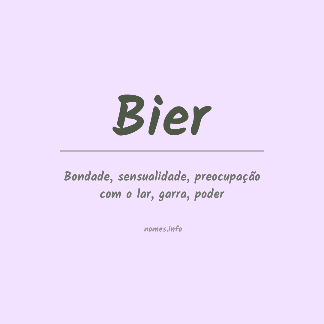 Significado do nome Bier