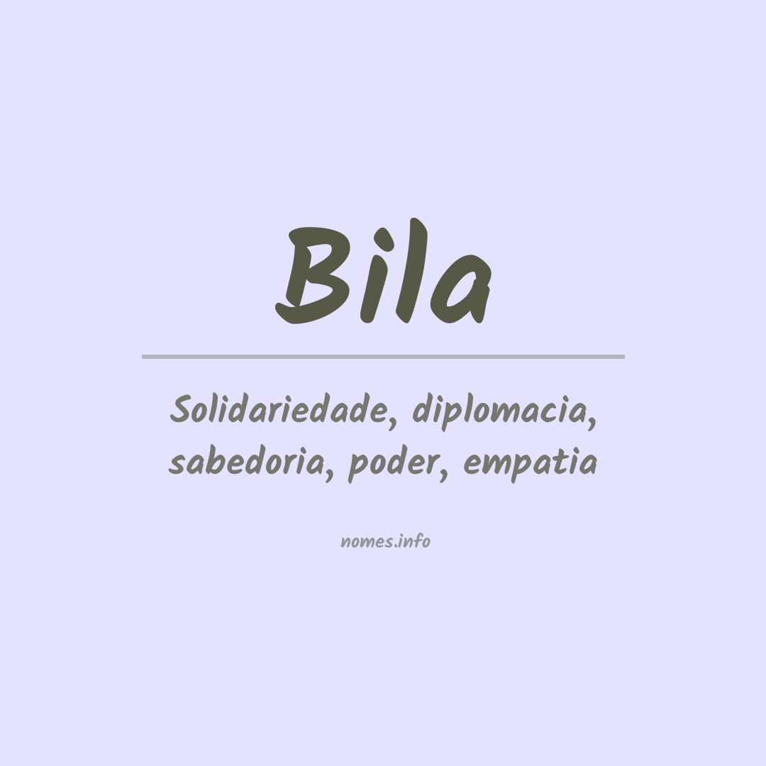 Significado do nome Bila