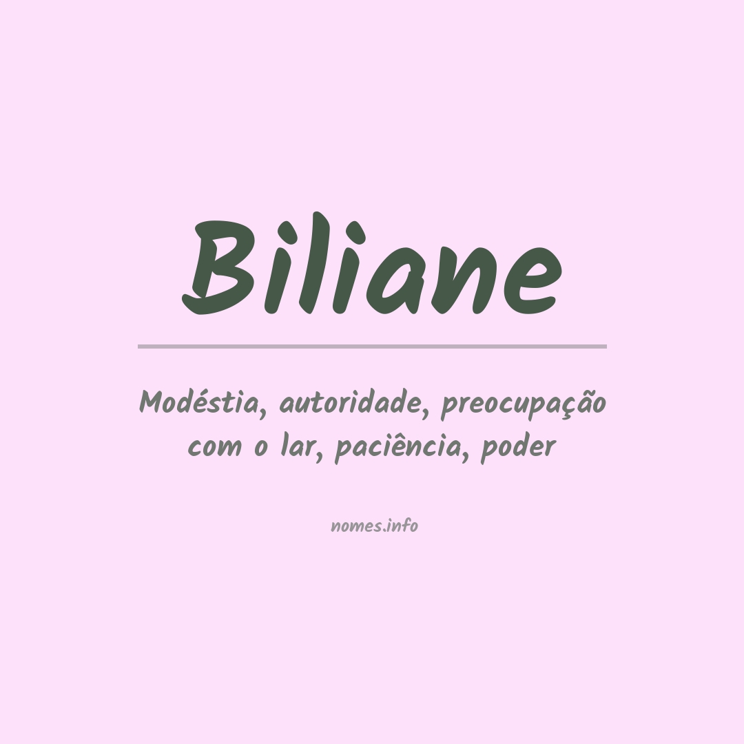 Significado do nome Biliane