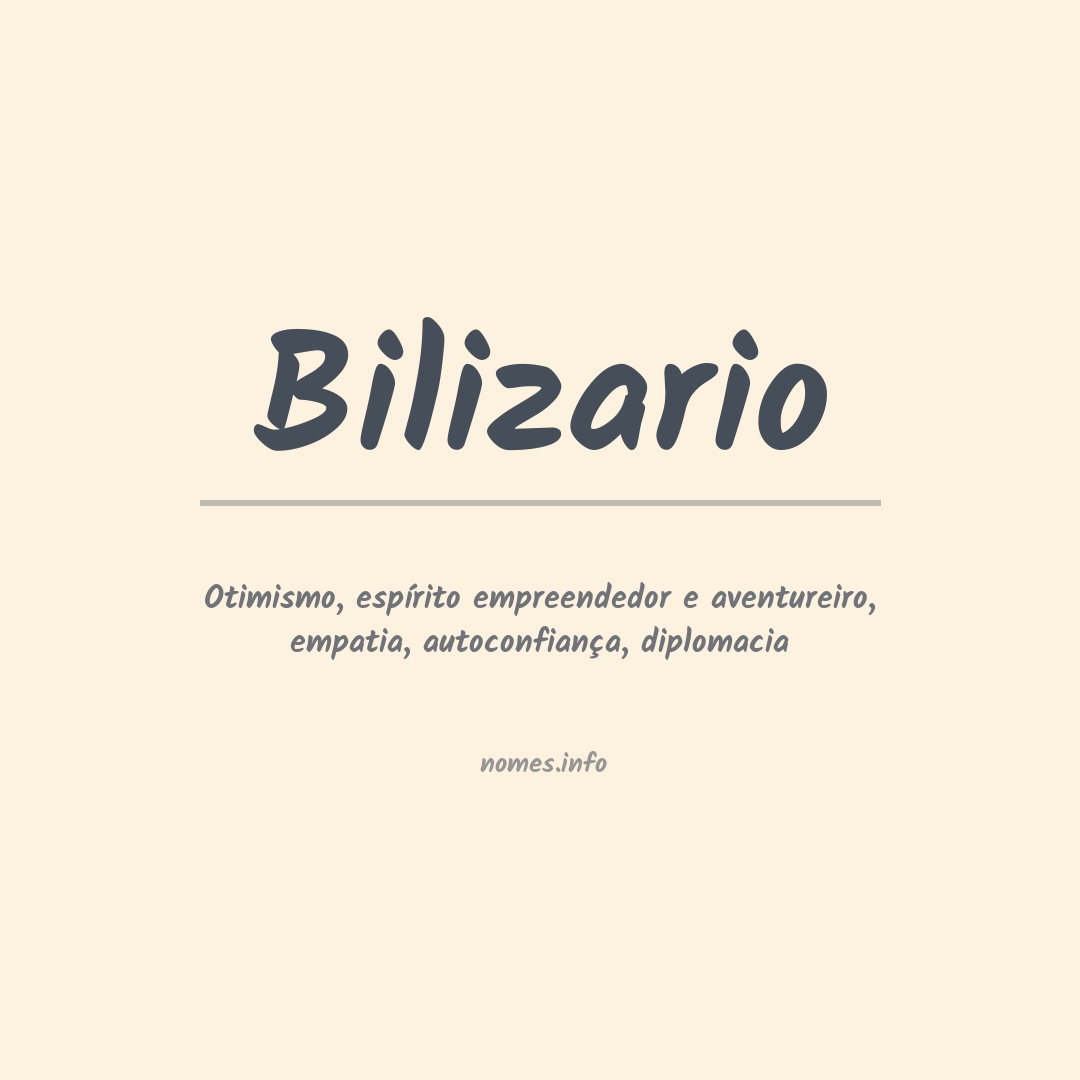 Significado do nome Bilizario
