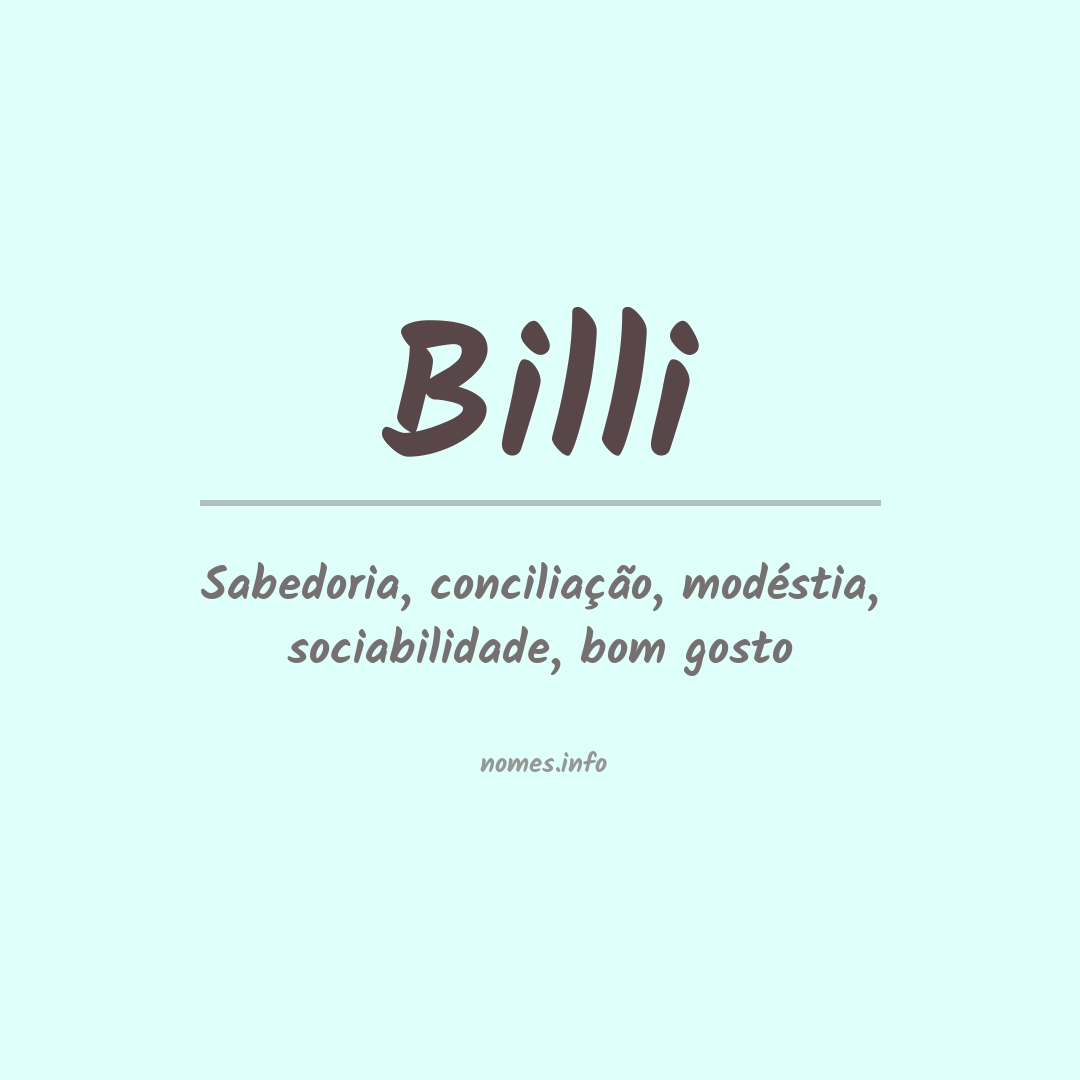 Significado do nome Billi