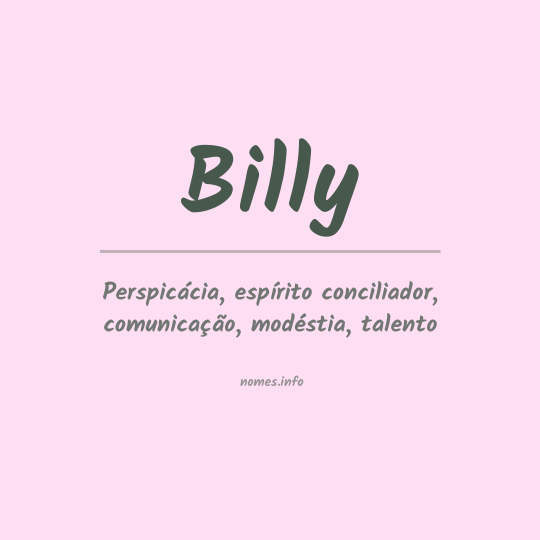 Significado do nome Billy