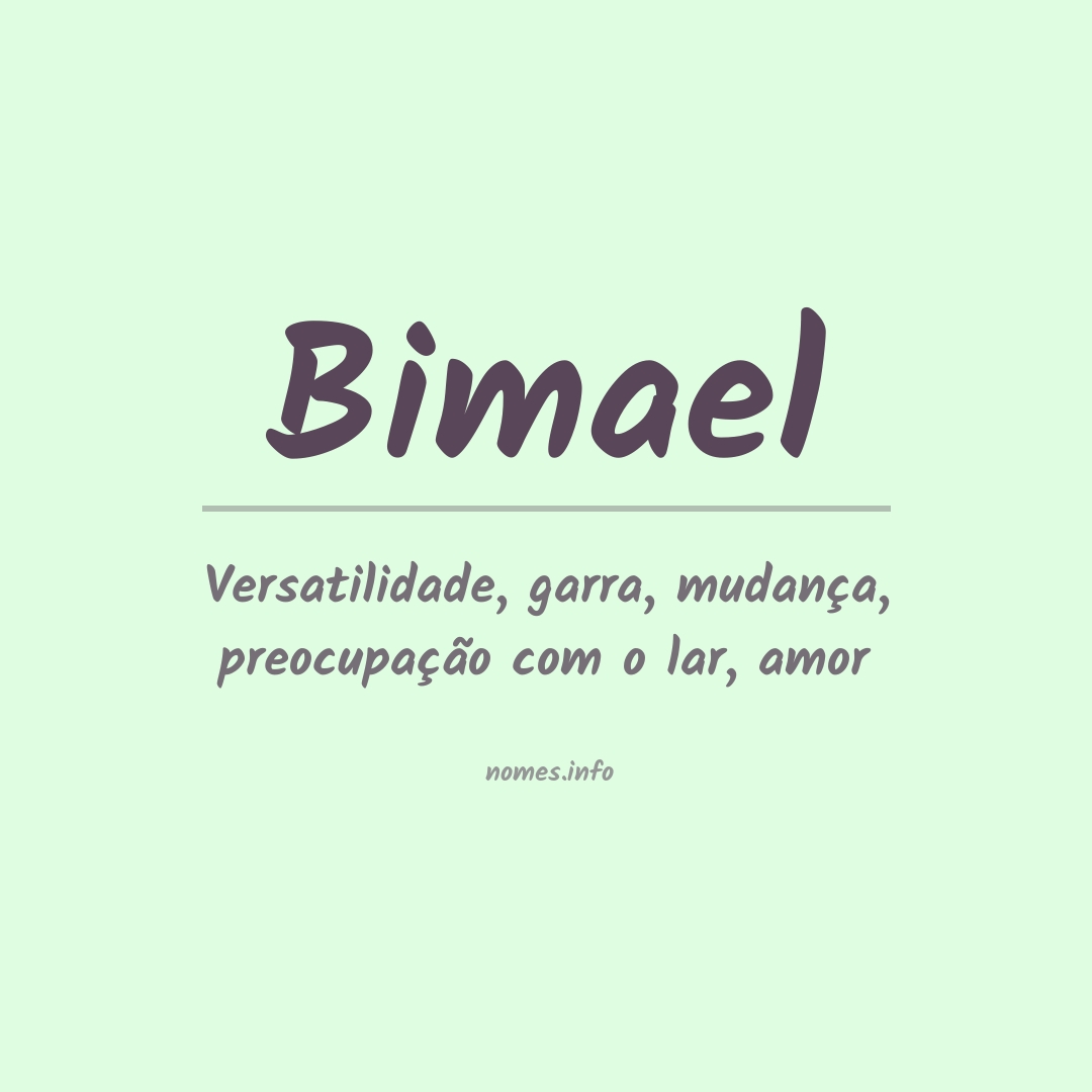 Significado do nome Bimael