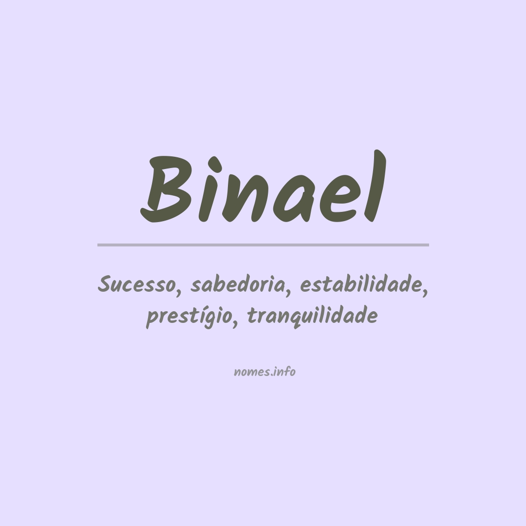 Significado do nome Binael