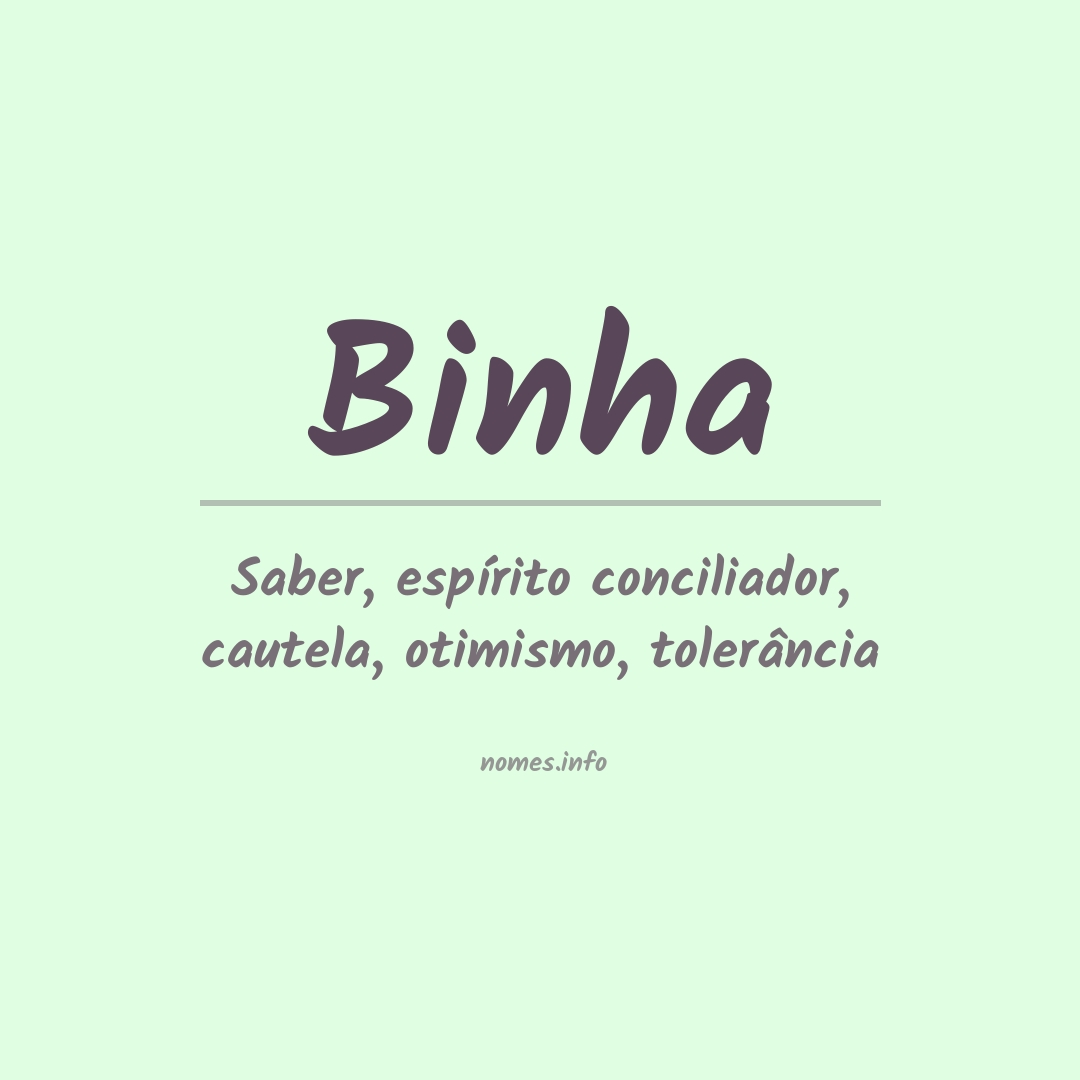 Significado do nome Binha