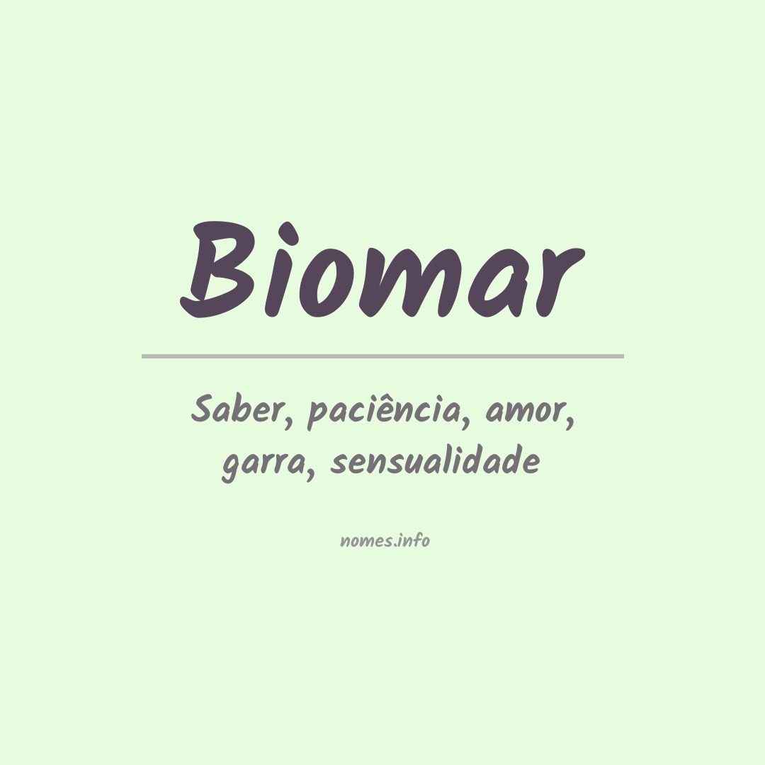Significado do nome Biomar