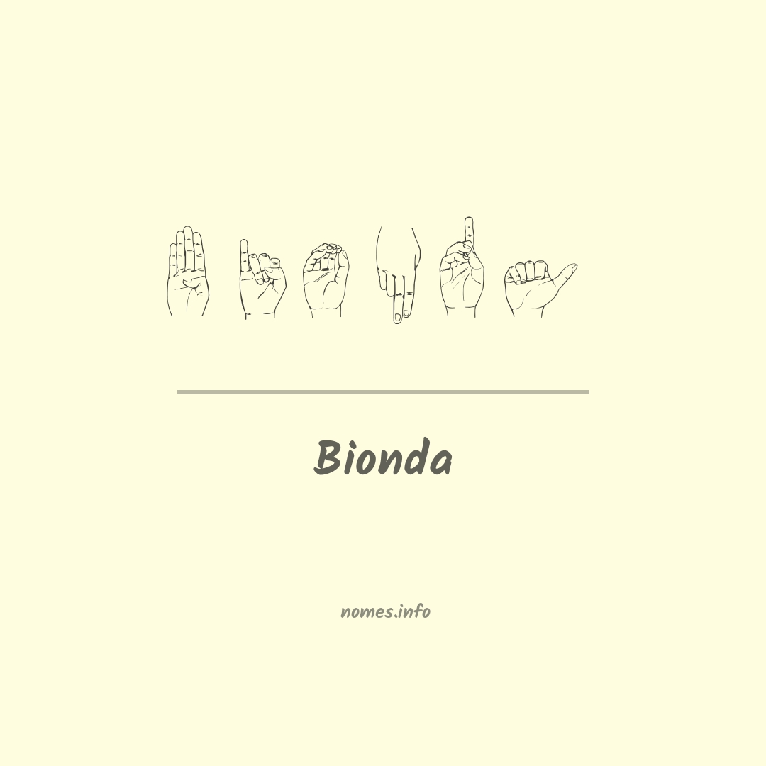 Bionda em Libras