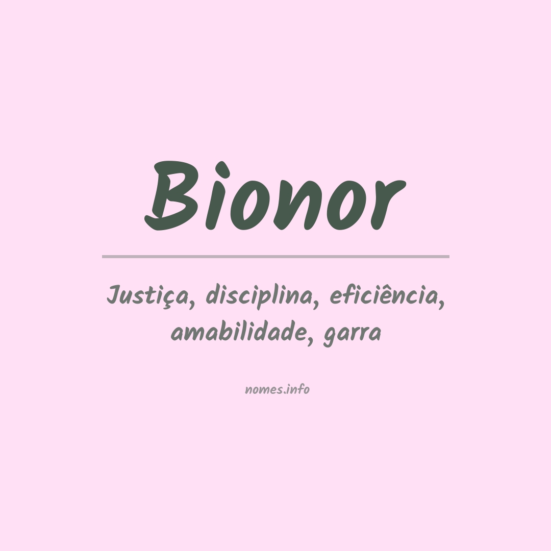 Significado do nome Bionor